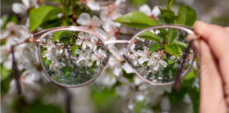 clear view from eye glasses